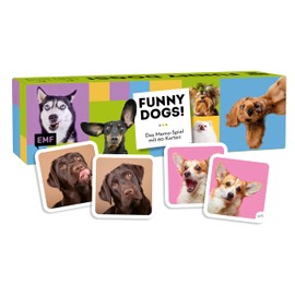 Edition Michael Fischer 34272 Memo Game: Funny Dogs with 60 Funny Dog Motifs from Cute to Cheeky for Dog Fans from 6-99 Years and Above 2 People