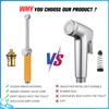 Stainless Steel Handheld Bidet Sprayer Attachment with Knob Handle for