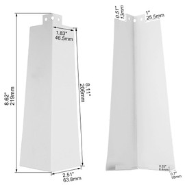 8 Pcs Aluminum Outside Siding Corners, 8 Inch Corner Guards for Mobile Home House Exterior, White Corner Caps SmoothCorner Trim, Outside Weed Whacking Protection