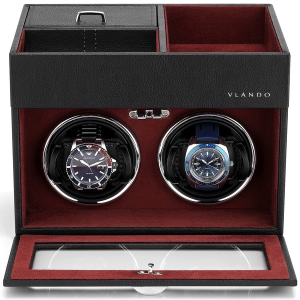 Vlando Automatic Double Watch Winder - Watch Winder Box with