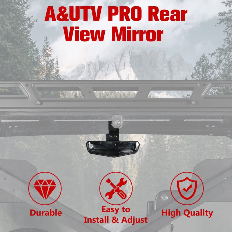 A & UTV PRO Rear View Mirror Compatible with Can