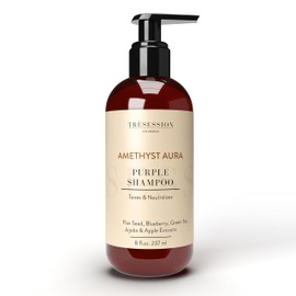 AMETHYST AURA Purple Shampoo Neutralizes Yellow Tones | Color Depositing & Neutralizes Brassy Tones In Blonde, Gray Hair | Sulfate & paraben-free Purple Shampoo For Color Treated Hair 8 FL OZ