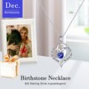 Sisters 925 Sterling Silver Birthstone Tanzanite Necklace for Mothers, Valentines