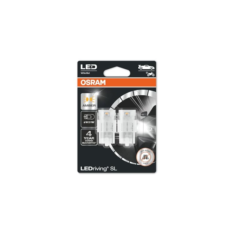 OSRAM LEDriving® SL, ≜ W21W, Amber, LED signal lamps, Off-road