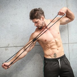 Home Training Stretching Assist Band LED-488 Black 2ea