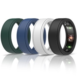 SZJCLTD 4 Pack for Oura Ring Protector/Galaxy Ring Protector, Anti-Scratch Protective Elastic Silicone Oura Ring Cover for Oura Ring Gen 3 Smart Ring Working Out Gym