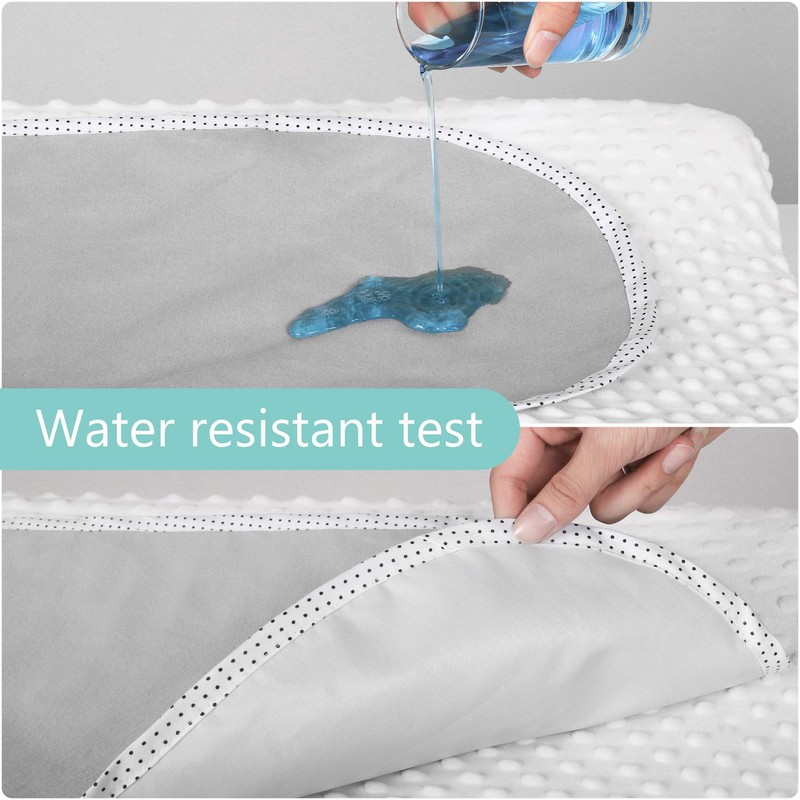 TILLYOU Waterproof Changing Pad Liners 6 Pack, 100% Cotton Reusable