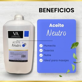 Aceite Masajes Neutro Corporal Spa Profesional 4 Litros VA