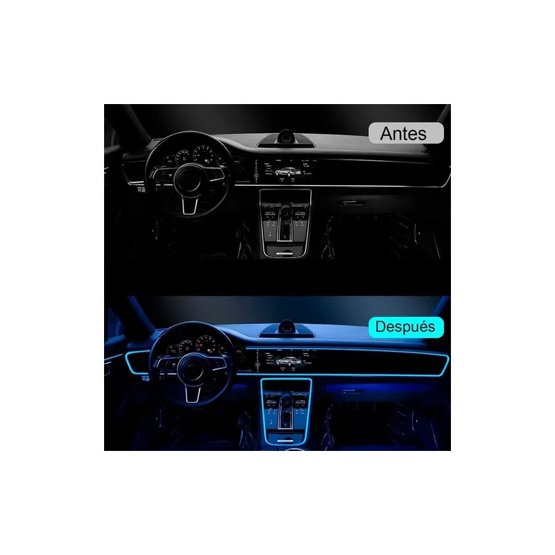 Tira Led Automotriz Color Azul 5 Metros Ambientacion
