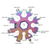 18-in-1 Snowflake Multi Wrench Tool, Keychain Multitool Pocket Tool is