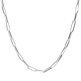 Sears snj125-45 Navajo Chain Necklace, Silver, 925, Width 0.14 inches (3.6 mm), Length 17.7 inches (45 cm)