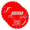 Freud Diablo 7-1/4-Inch 24 Tooth Framing Circular Saw Blades (2-Pack)
