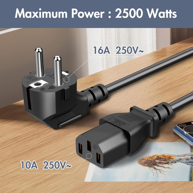 IEC Power Cable 2 m PC Power Cable Power Cable