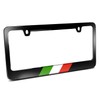 iPick Image Italy Flag in Sports Stripe Black Metal License