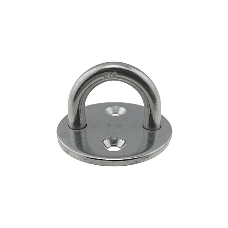 US Stainless 2 Pieces Stainless Steel 316 Round Pad Eye