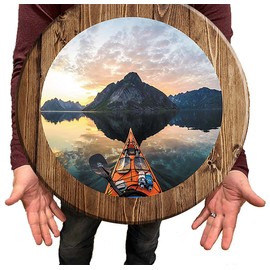 Bar Sign Kayak Glass Lake Lake House Sign 18 Inch Bar Sign for Home Bar Man Cave Signs