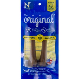 N-Bone 1.4-Ounce The Original Bagged Bone Treat For Dogs, Small, Chicken Flavor, 2-Pack