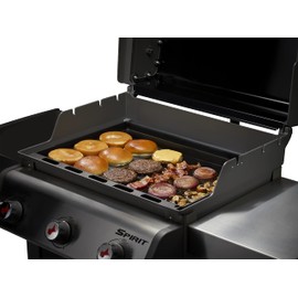 Weber Full Size Rectangular Griddle, Spirit 300 Series, Carbon Steel, Black