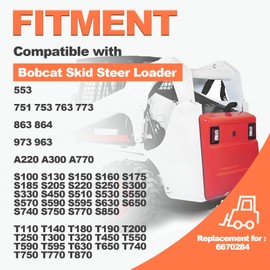 HECASA LED Tail Light Kit Compatible with Bobcat Skid Steer Loader S530 S550 S570 S590 S595 S630 S650 751 Replacement for 6670284 Clear Lens + Red Lens Plastic