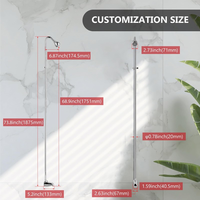 GBBNE Convertor Shower Unit,Spout-Type Add-On Shower Unit,Tub to Shower Conversion