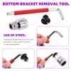 Swpeet 6Pcs Steel Bicycle Repair Tool Kit, Portable Emergency Accessories,