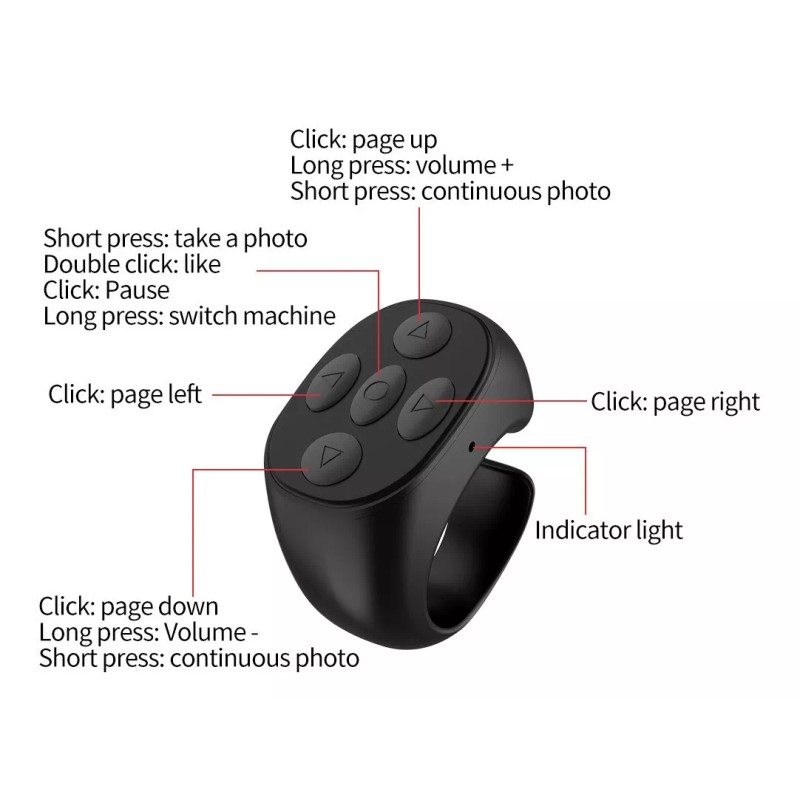 JOINTURE Control Jx05 Para Tiktok Apps Mando A Distancia Multifunción