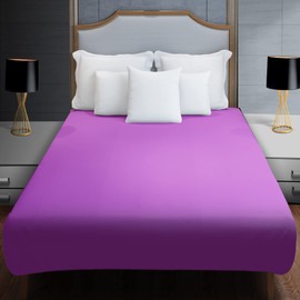 Rayyan Ultra Soft Fitted Sheet 25 cm Deep Brushed Microfiber Easy Care No-Iron Wrinkle-Resistant Plain Dyed Fitted Bed Sheets Hypoallergenic Breathable Sheets (Purple, Super King)