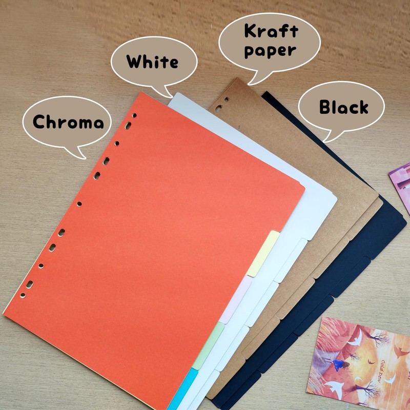 DY.2ten 10 Sheets/2 Sets Folder Dividers A4 11 Hole Folder