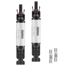 KNMIPJD Solar Fuse Holder 15Amp 1000V Solar Panel Fuse 2PCS 15A mc4 Fuse IP67 Fuse Holder Suitable for Solar Energy Systems and Solar Panels（15A 2PCS）