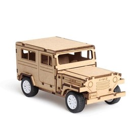 (Hot Tracks) DIY Wooden Model Assembly Kit Pullback Sibal Automobile TM-557 / (핫트랙스)DIY 나무 모형 조립 키트 풀백 시발자동차 TM-557
