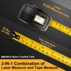 PREXISO 2-in-1 Laser Tape Measure 16Ft Measure Tape&135Ft Laser Measurement