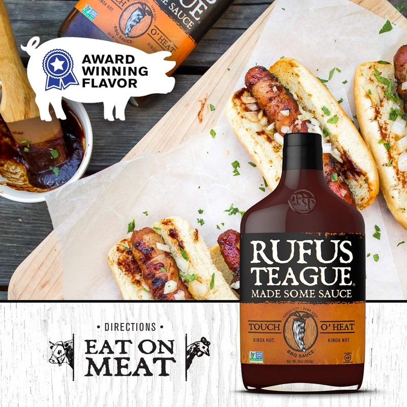 Rufus Teague - Touch O' Heat BBQ Sauce - 16