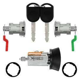 for Ford Ranger 2001-2011,Explorer Sport Trac 2001-05,Explorer 2 Door Sport 2001-03,Mazda B Series 2001-06 Ignition Switch Lock Cylinder&Door Lock Cylinder Set W/2 Transponder Chip Keys LC6177 DL5886
