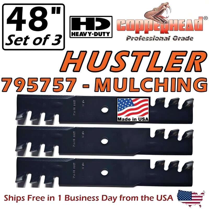 For Hustler COPPERHEAD 3-PK 48" HEAVY DUTY HUSTLER MULCHING GATOR