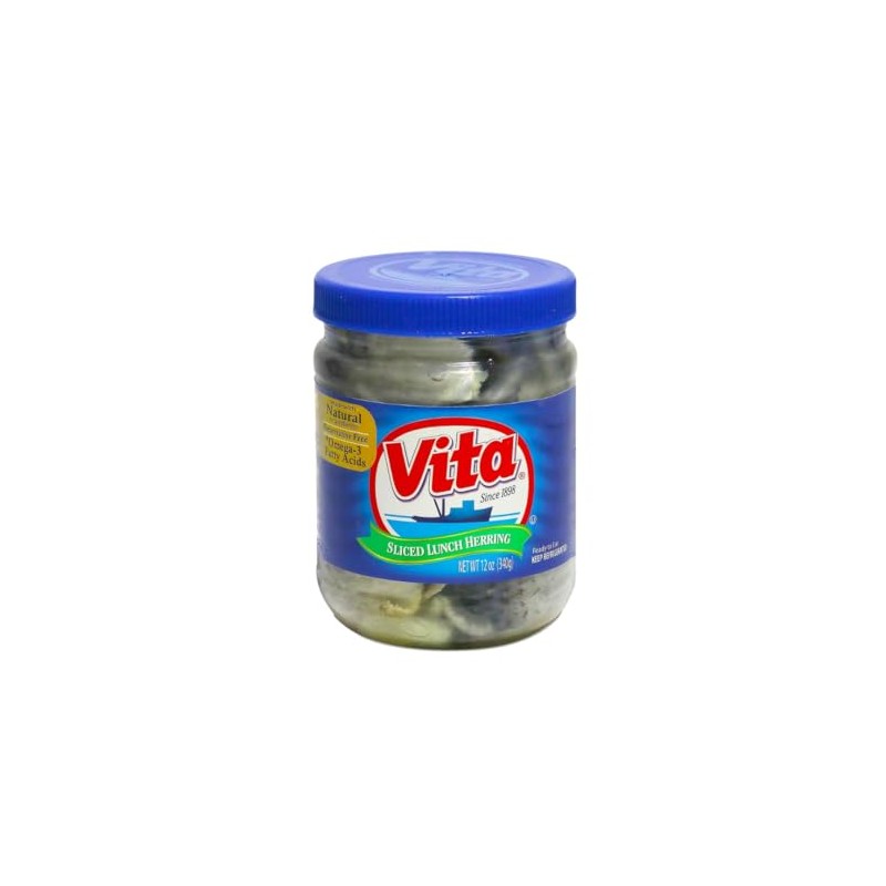 Vita Sliced Lunch Herring, 12oz (Pack of 3)
