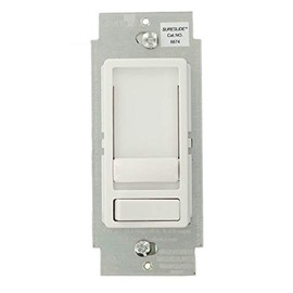 Leviton SureSlide 6674 - Single Pole/3-Way - Dimmable CFL and Incandescent Slide Dimmer - 150W CFL - 600W Incandescent - White