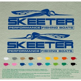 Pair of Skeeter Performance Boats Compatible Replacement Decals Vinyl Stickers Boat Outboard Motor Set of 2 (12", Blue 067)