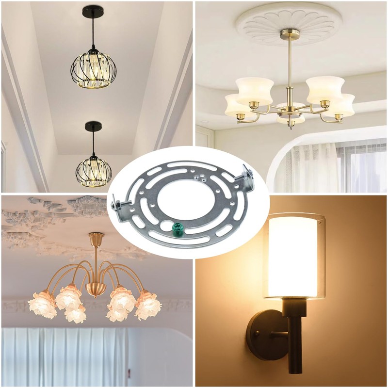 LUORNG 115mm (4.53 inch) Universal Light Fixture Mounting Bracket Kit,