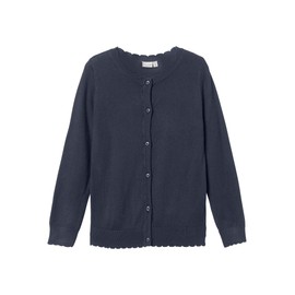 NAME IT Girl's Long-Sleeved Cardigan, Dark Sapphire