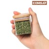 ComSaf 12Pcs Glass Spice Jars with Bamboo Lid, 4oz Airtight