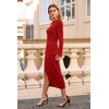 PRETTYGARDEN Women's 2024 Fall Long Sleeve Dress Formal Midi Bodycon