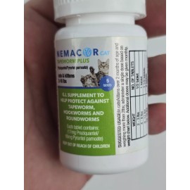 Nemacor Cat Kitten Tapeworm Plus: 5 Count Hookworm Roundworm 2-16lbs