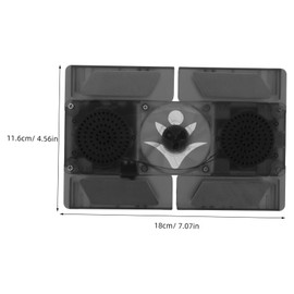 TEHAUX Folding Laptop Cooling Stand with Led Light Portable Laptop Fan Holder for All Easy to Carry and Store Go Users