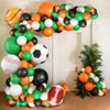Sport Theme Balloons Arch Kit,Black Orange Green White Latex Balloons