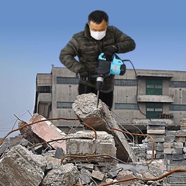 Rotary Hammer 1100W(Blue + Black) 1-1/2" SDS Plus Rotary Hammer Drill 3 Functions