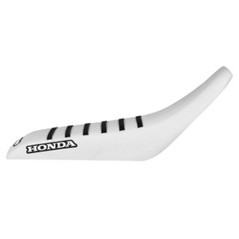 Enjoy Mfg Seat Cover - Compatible Fit for Honda 1999-2007 TRX 400EX TRX 400 EX TRX400 Quad - Black Rib #203 (All White with Black Ribs)