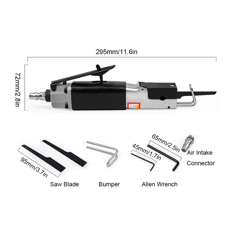 AIMALL Heavy Duty Air Reciprocating Saw – Pneumatic Hacksaw Cutter