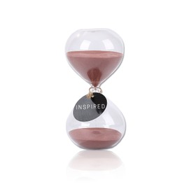 SWISSELITE BILOBA Puff Sand Timer/Hourglass (6 Inch,30 Minutes(+/- 180 seconds), Cocoa)