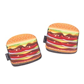 Creative Home Set of 2 (One Pair) Neoprene Oven Mitt Heat Resist Kitchen Gloves Pot Holder Grabber, 5.3" L x 5.7" W, Hamburger