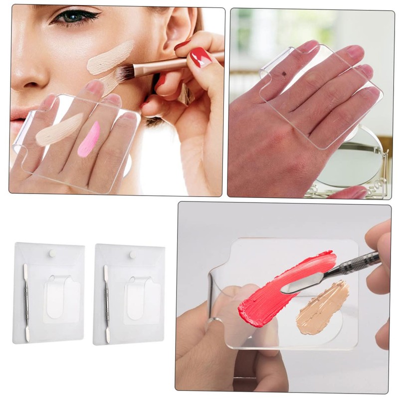 Outanaya 2Pcs Art Mixing Palette with Spatulas Durable and Reusable